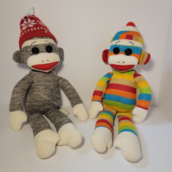 TY Beanie Buddies Collection 2 Sock Monkeys Both Year 2011 - Picture 12 of 12
